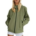 thumbnail image 2 of Lightweight Windbreaker Jacket Women 2025 Fall Long Sleeve Breathable Zip Up Hooded Coat with Pockets Outerwear, 2 of 8