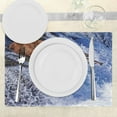 thumbnail image 3 of Ambesonne Nature Place Mats Set of 4, Grizzly Bear at Katmai, Standard Size, White Brown, 3 of 6