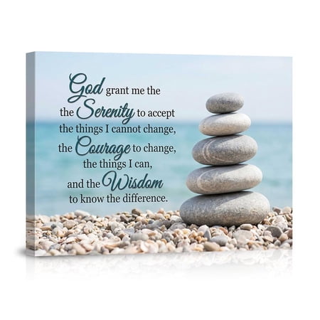 Serenity Prayer Inspirational Motivational Quote Wall Art Print Thoughtful Christian Faith Theme For Living Room And Gallery Wall Decor