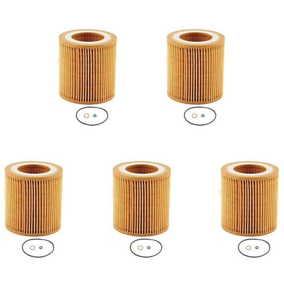 5X 11-42-7-953-129 Engine Oil Filter for F22 F23 F30 F34 228I 320I 328I 428I 428I 528I X1 X3 Z4 11427953129,5 * Oil Filter,yellow