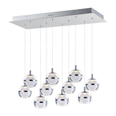 

ET2 E24599-93PC Swank LED 10-Light Linear Pendant Polished Chrome