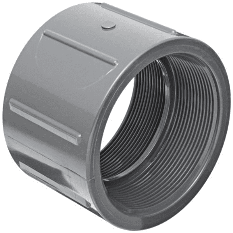 Spears 830 Series PVC Pipe Fitting, Coupling, Schedule 80, 3/4" NPT