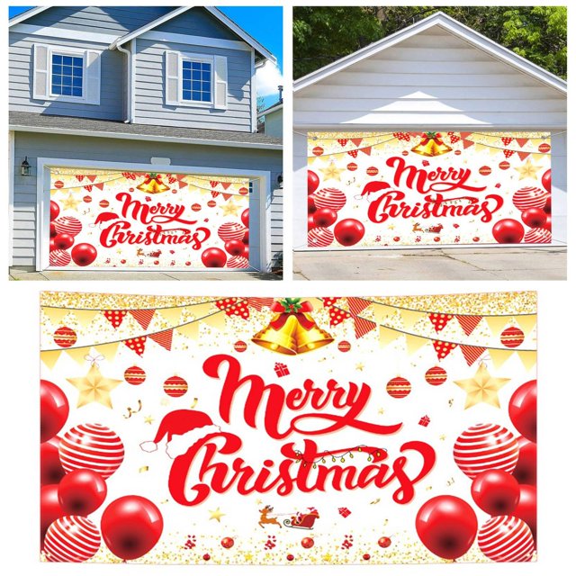 BKRE Large Merry Banner 71x45 Inch Red Outdoor Sign For Yards Homes Indoor Party And Photo Booth