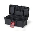 Hyper Tough 13inch Tool Box, Plastic Tool and Hardware Storage, Black