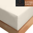 thumbnail image 4 of Empyrean Bedding Double Brushed Microfiber 14" - 16" Deep Pocket Fitted Sheet, Split King, Cream Beige, 4 of 5