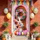 thumbnail image 4 of Decoraciones de Pascua, adornos de Pascua, regalos de Pascua, cortina de puerta de Pascua, decoraciones para fiestas, cubierta de puerta de fibra de poliéster, 4 of 6