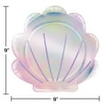 thumbnail image 2 of Creative Converting 336719 Iridescent Mermaid Party Shaped Paper Plates, 8 Count, 2 of 2