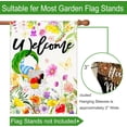 thumbnail image 4 of Spring Flag, Hello Spring Flags for Outdoors 28 x 40 Double Sided, Welcome Spring Gnome with Flowers Blossoms Burlap House Flag Seasonal Signs Banners for Outside Lawn Garden, 4 of 6