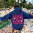 thumbnail image 2 of Oversize Hoodie for Women Christian Love Like Jesus Faith God Religious Long Sleeve Letter Print Hooded Trendy Fall Clothes 2025 Navy, 2 of 7