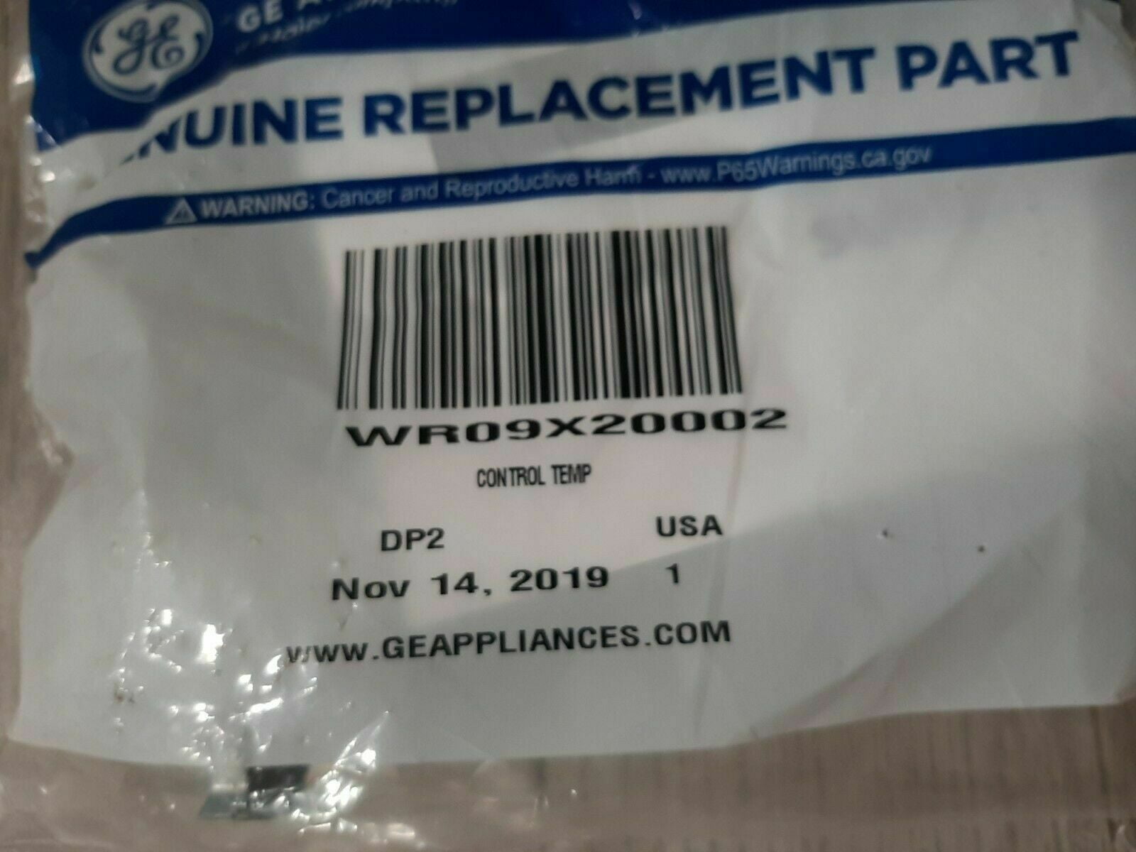 WR09X10043 Refrigerator Temperature Control Thermostat for GE