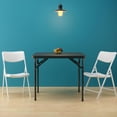 thumbnail image 2 of Table Pliante Carrée Portable avec Pieds et Plateau en Vinyle Pliables, Noir, 2 of 10