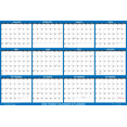 thumbnail image 2 of SwiftGlimpse 32" x 48" 2026 Wall Calendar, Dry Erase, Reversible, Navy, 2 of 6