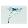 thumbnail image 1 of Watercolor Flower Cutting Board, Cornflower Summer Botanic Floral Blooming Plants Print, Decorative Tempered Glass Cutting and Serving Board, Large Size, Navy Blue White Green, by Ambesonne, 1 of 1
