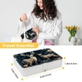 thumbnail image 5 of Deer Elegant PU Leather Jewelry Organizer Box with Removable Compartment, Portable Earring Organizer and Bracelet Holder, 5 of 6