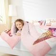 thumbnail image 4 of Feelyou Cartoon Pink Ice Cream Bedding Comforter Set, Watercolor Twin Comforter Sets, Teens Boys Girls Kids Reversible Bedding Set, Ultra Soft Home Decor, 2-Piece, 4 of 8