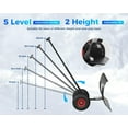 thumbnail image 3 of Garvee Snow Shovel Pusher for Driveway, Heavy Duty Snow Shovel, 29" Angled Blade Efficient Metal Snow Removal, 5 Level Adjustable Height Handle, Snow Plow for Sidewalk, Black, 3 of 6