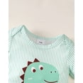 thumbnail image 4 of KIMI BEAR Newborn Baby Boys Romper 0-3 Months Summer Clothing 2 Packs Short Sleeves Bodysuit Dinosaurs Print One Piece Jumpsuits Clothes Multicolor, 4 of 9