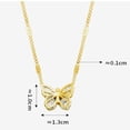 thumbnail image 3 of Collar de mariposa para mujer jinwen Chapado en 18 Colgante ajustable Joyería de moda Boda baile, 3 of 8
