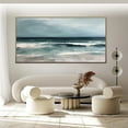 thumbnail image 3 of Seascape Oil Painting Large Sea Abstract Painting Abstract Seascape Wall Art Beach Art Beach Ocean Painting Blue Canvas Wall Art,Unstretched,Frameless,(71*142cm)28*56lnches, 3 of 5