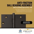 thumbnail image 4 of EMBASSY Door Hinge 5 x 5 Solid Brass Oil Rubbed Bronze with Steeple Tips, 4 of 7