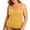 Yellow, variant on cocolona Plus Size Tank Tops for Women With Built in Bras Button Down Sleeveless Solid Color Base Undershirts