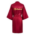 thumbnail image 7 of Womens Robes Wedding Party Team Bride Robe Letters Kimono Satin Pyjamas Bridesmaid Bathrobe Sleepwear, 7 of 7