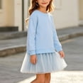 thumbnail image 2 of QSAWXQZ Girls Tulle Dress Long Sleeve Crew Neck Solid Sweatshirt Mini Dress 1-2 Years, 2 of 7