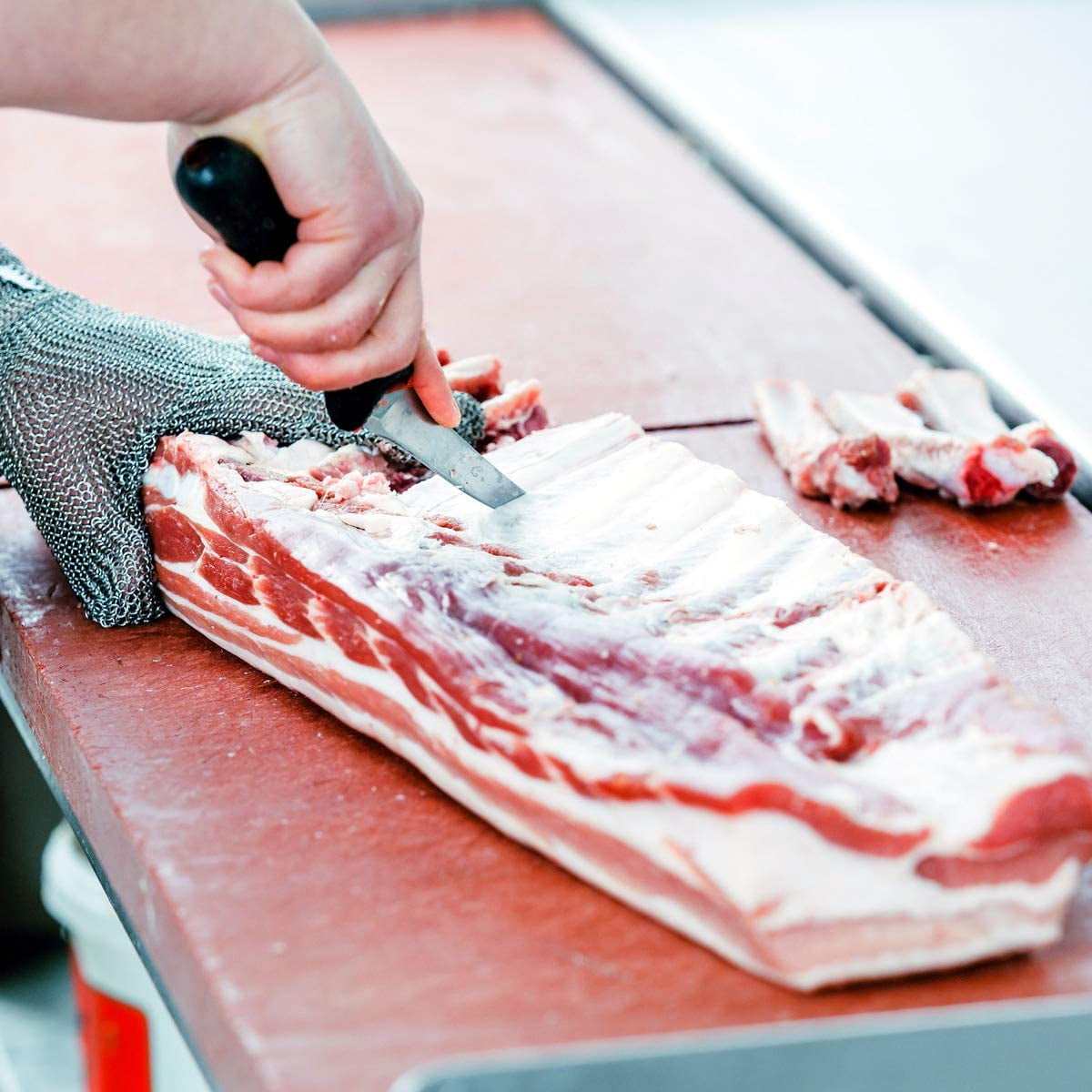 SpitJack Smoked BBQ 6 inch Curved Beef Brisket Trimming and Boning Knife and 11" Meat Slicing Knife Bundle. Stainless Steel.
