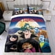thumbnail image 4 of Hotel Transylvania Conjunto de sábanas temático, trío de piezas, cómodo y amigable con la piel, diseño único, regalo de decoración para el hogar para familiares, amigos y fans,173cm *218cm, 4 of 6