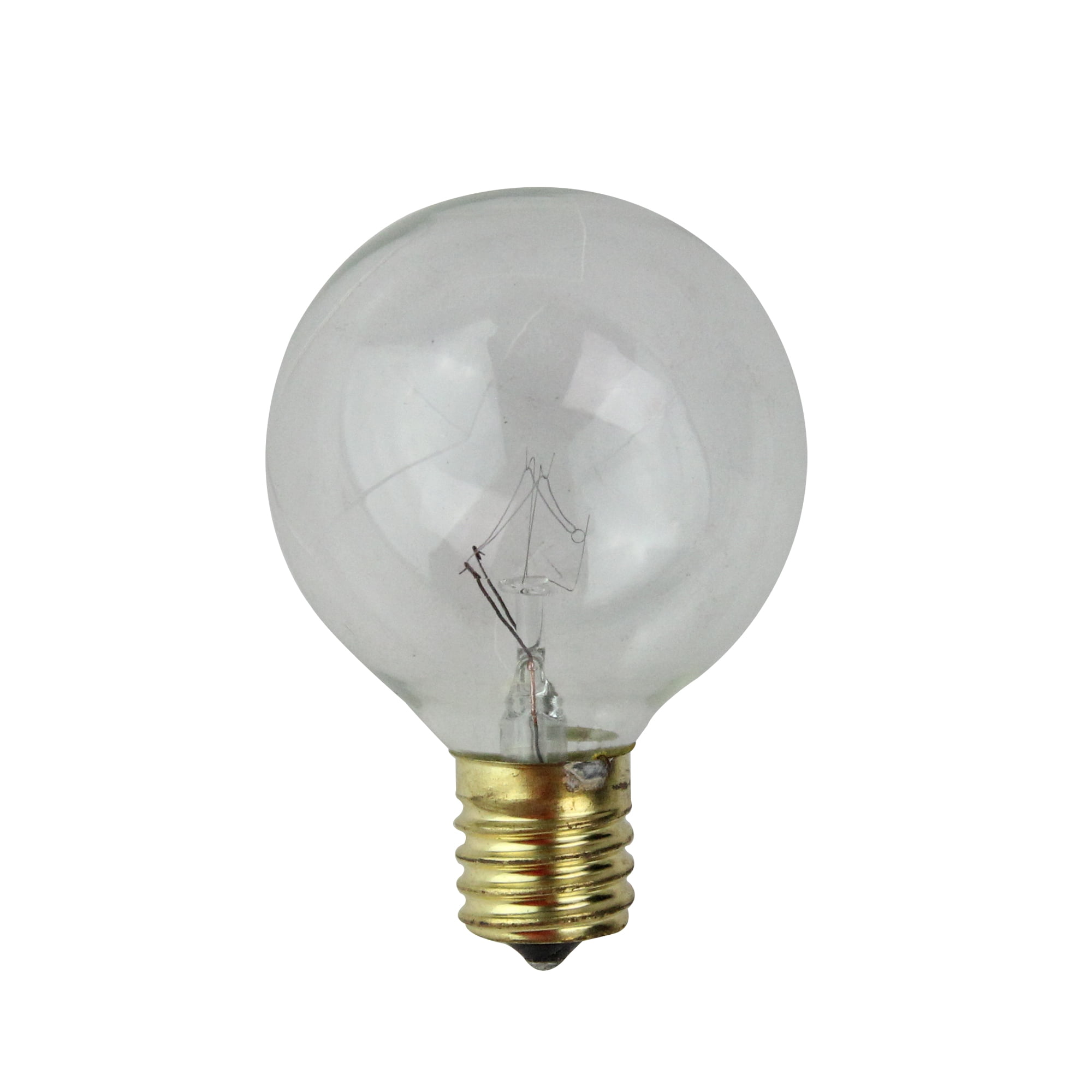 Pack of 4 Transparent Clear G50 Globe Christmas Replacement Bulbs