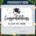 thumbnail image 2 of Golden Stars Graduation Banner Black White Gold Color Congratulation Backdrop Elegant Shiny Elements Class of 2026 Background for Graduation Party Class of 2026 Celebration Graduation Ceremony, 2 of 9