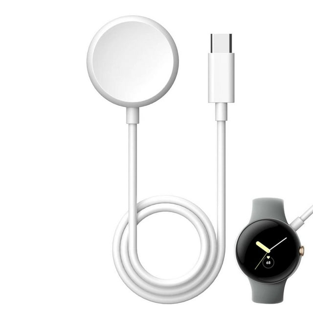 MesaSe Compatible pour Google Pixel-Watch Câble de Chargeur / Câble de Charge Magnétique de Remplacement Type-C Support de Cordon Accessoires pour Google Pixel-Watch Smartwatch 3,3 Pi
