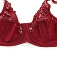 thumbnail image 6 of Pretty Comy Women Lace Underwire Bra Minimizer Unlined Bra Back Smoothing Everyday Bra, 6 of 7