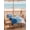 Blue, Navy, White, variant on Outdoor Tablecloth with Umbrella Hole & Zipper, Teal Blue Ombre Rectangle Tablecloth 52x70 Inch, Abstract Modern Gradient Moire Patio Table Cover Waterproof Table Cloth for Picnic/Party