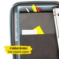 Five Star 1 CarryAll Zipper Binder 375 Sheet Capacity GrayMint