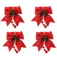 thumbnail image 1 of Jinsinto 4PCS. Christmas Tree Red Bow Tie Pine Pendant - 30*25CM, 1 of 5