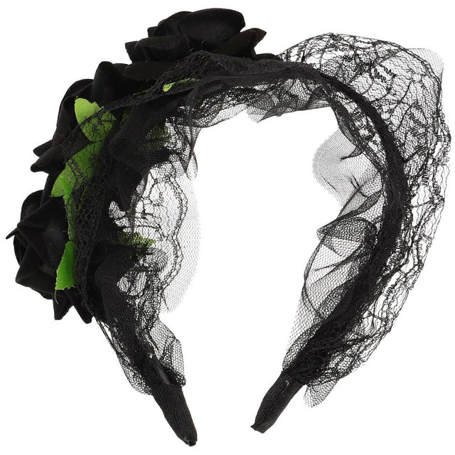 Elegant Flower Lace Headband with Roses for Women – Durable Floral Hair Accessory for Parties, Cosplay, Celebrations, Homecoming and Dance Events