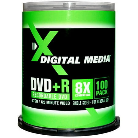 X Digital Media DVD+R 8X 100-Pack