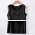 thumbnail image 4 of WEIWEN Camisole Tops for Women Built in Bra Tank Top Bras No Underwire Yoga Tank Tops Casual Summer Running Athletic Workout Padded Cami Shirts Black, XXL, 4 of 6