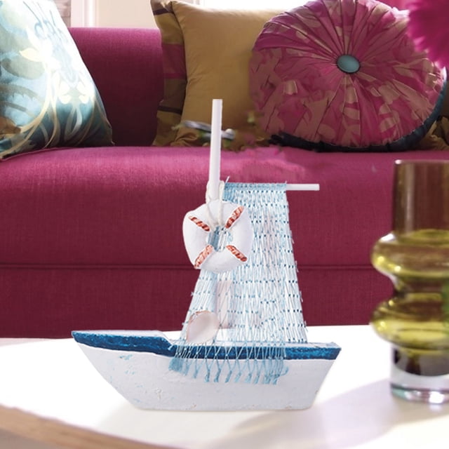 CEHVOM Mediterranean Wooden Crafts Sailing Model Ornaments Creative Props Decorations