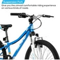 thumbnail image 2 of Hiland 24 Inch Mountain Bike Shimano 7 SPEEDS for Teenager with Suspension Fork, Blue, 2 of 6
