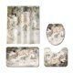 thumbnail image 1 of Cortina de ducha de poliéster impermeable con estampado digital, color beige, 1 of 5