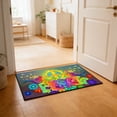 thumbnail image 3 of SHJHENG Retro Peace Sign Guitar Area Rug, Non-Slip Washable Welcome Mat for Front Door, Bathroom & Home Decor, 3 of 5
