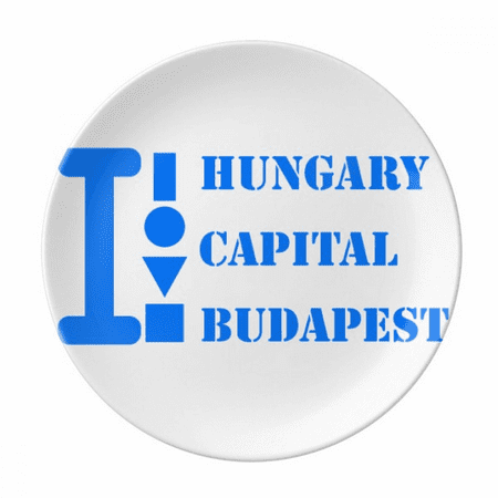 

Hungary Capital Budapest Plate Decorative Porcelain Salver Tableware Dinner Dish