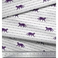 thumbnail image 2 of Soimoi Purple Heavy Canvas Fabric Dot & Cat Animal Print Fabric by the Yard 58 Inch Wide, 2 of 3