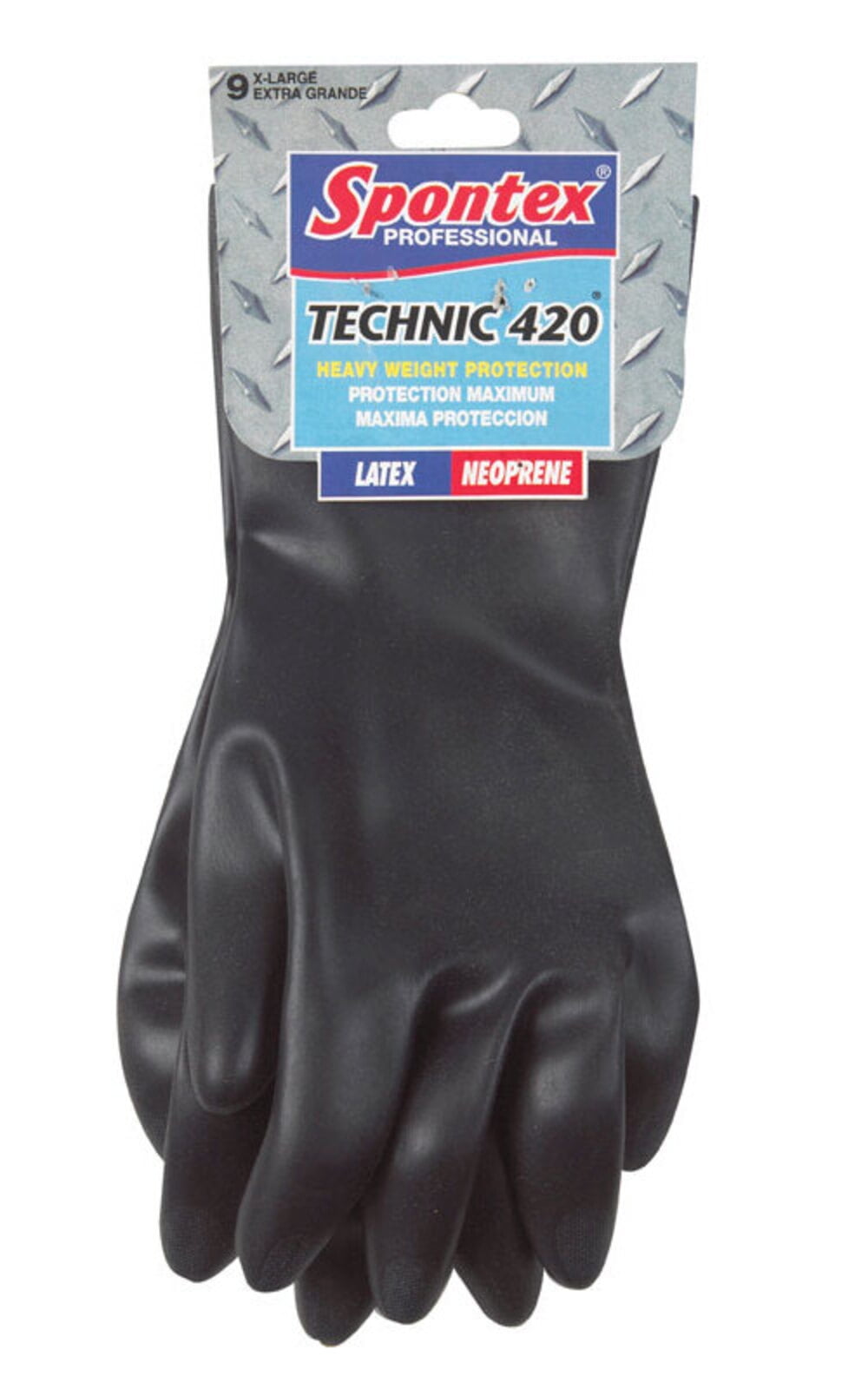 Spontex Neoprene Gloves Industrial Strength Neoprene Over Natural Latex Large 