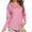 Pink, variant on Taqqpue Women's Casual V Neck Hoodies Shirts Plus Size Solid Color Long Sleeve Drawstring Lightweight Shirts Pullover Tops Loose Oversized Sweatshirt Hooded Tops with Pocket