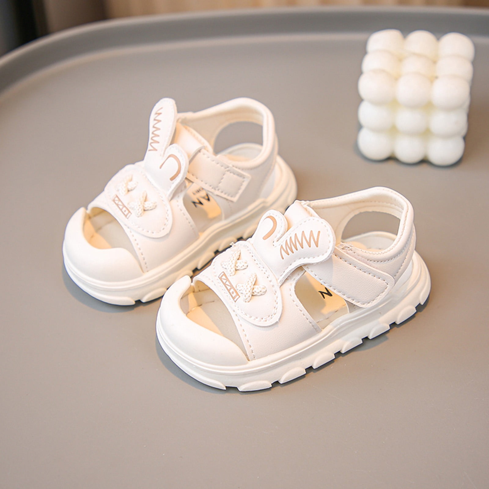 Big Kid Girls Sandal Slides Youth Girls Girls Sandals Closed Toe Heels Wedding Party Shoes Sequins Bow for Toddler Female Sandal White 25