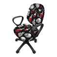 thumbnail image 5 of Chririnla Skull Red Bottle Print Office Computer Chair Covers Removable Split Stretchable Seat Cover for Friends, Anti-Slip Anti-Dust Desk Chair Cover for Gaming Chairs, 5 of 8