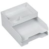 JAM Paper & Envelope Stackable Desktop Trays, White, Office Desk Supply & Paper Organizer Set, 1 Top Tray & 2 Letter Trays/Pack